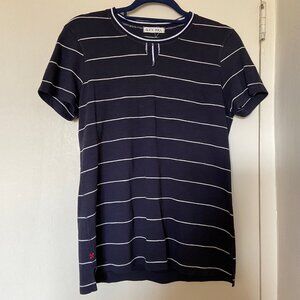 Alex Mill Short Sleeve Blue Striped Crew Neck Cotton Tee NWOT